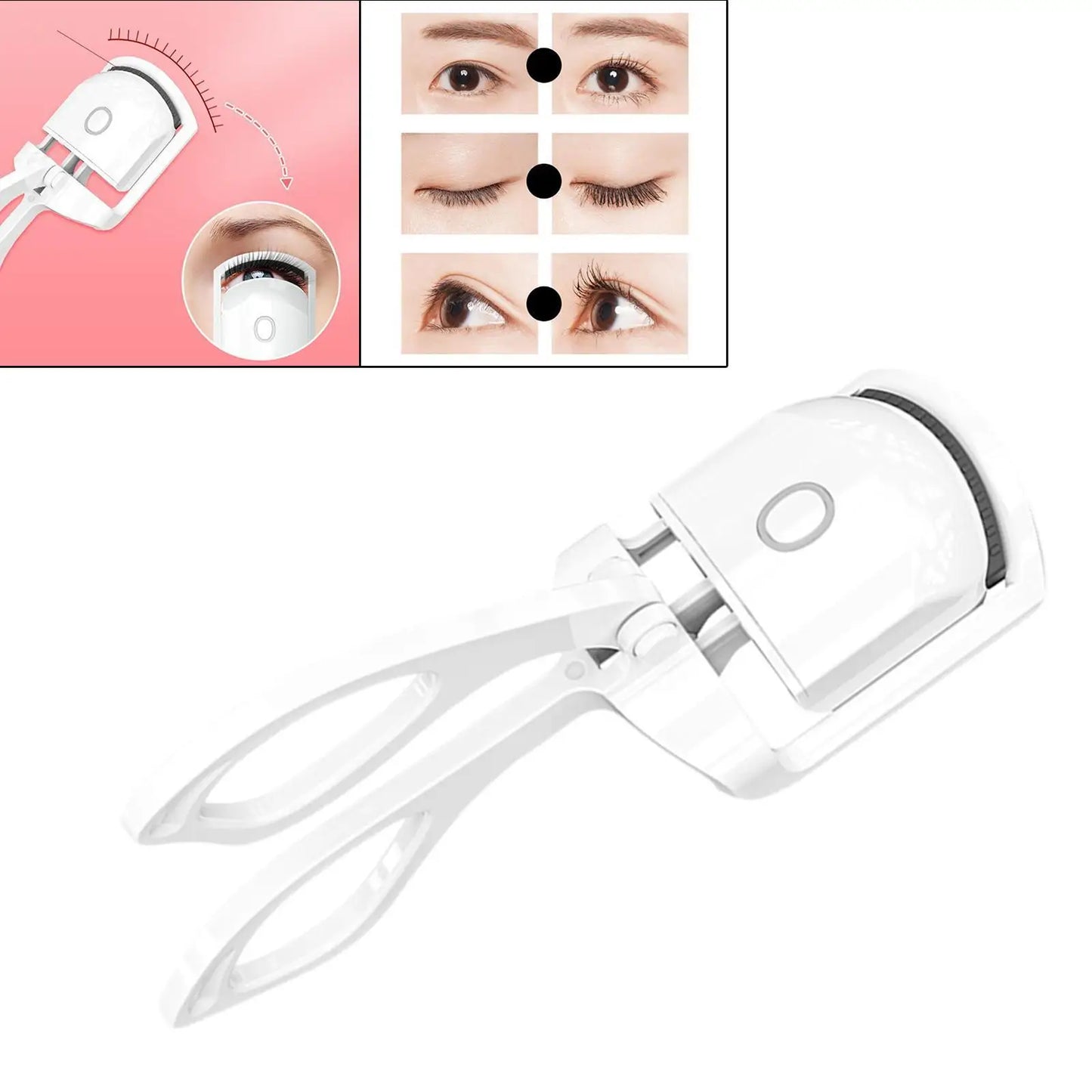 Heated Eyelash Curler USB Charging Tool Compact Professional ABS Material