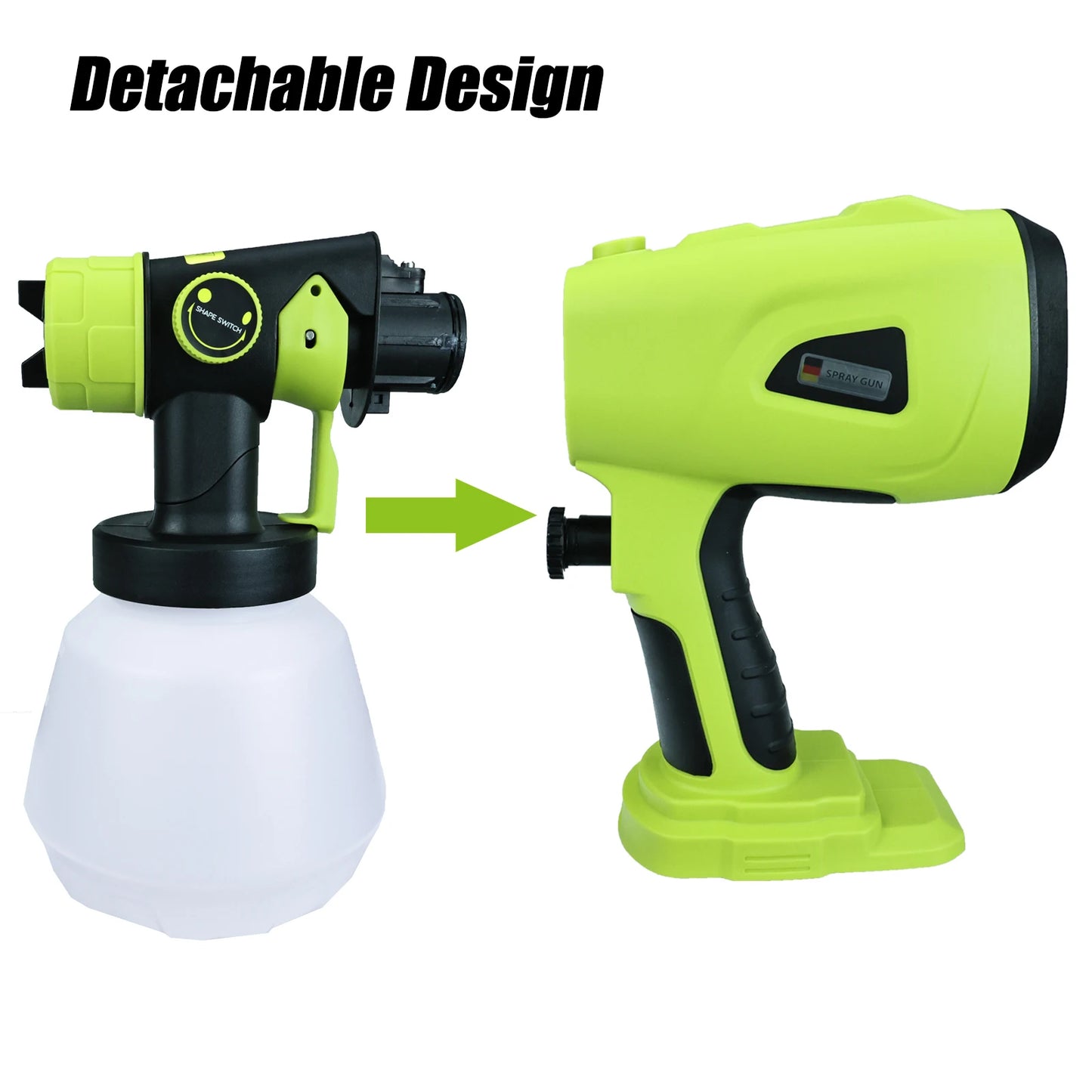 1000ml Cordless Electric Spray Gun for Ryobi 18V Battery Auto Furniture Coating Airbrush Portable Paint Sprayer